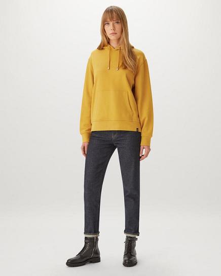 Sweat À Capuche Belstaff Femme 1924 Jaune Coton Polaire France TC8942015